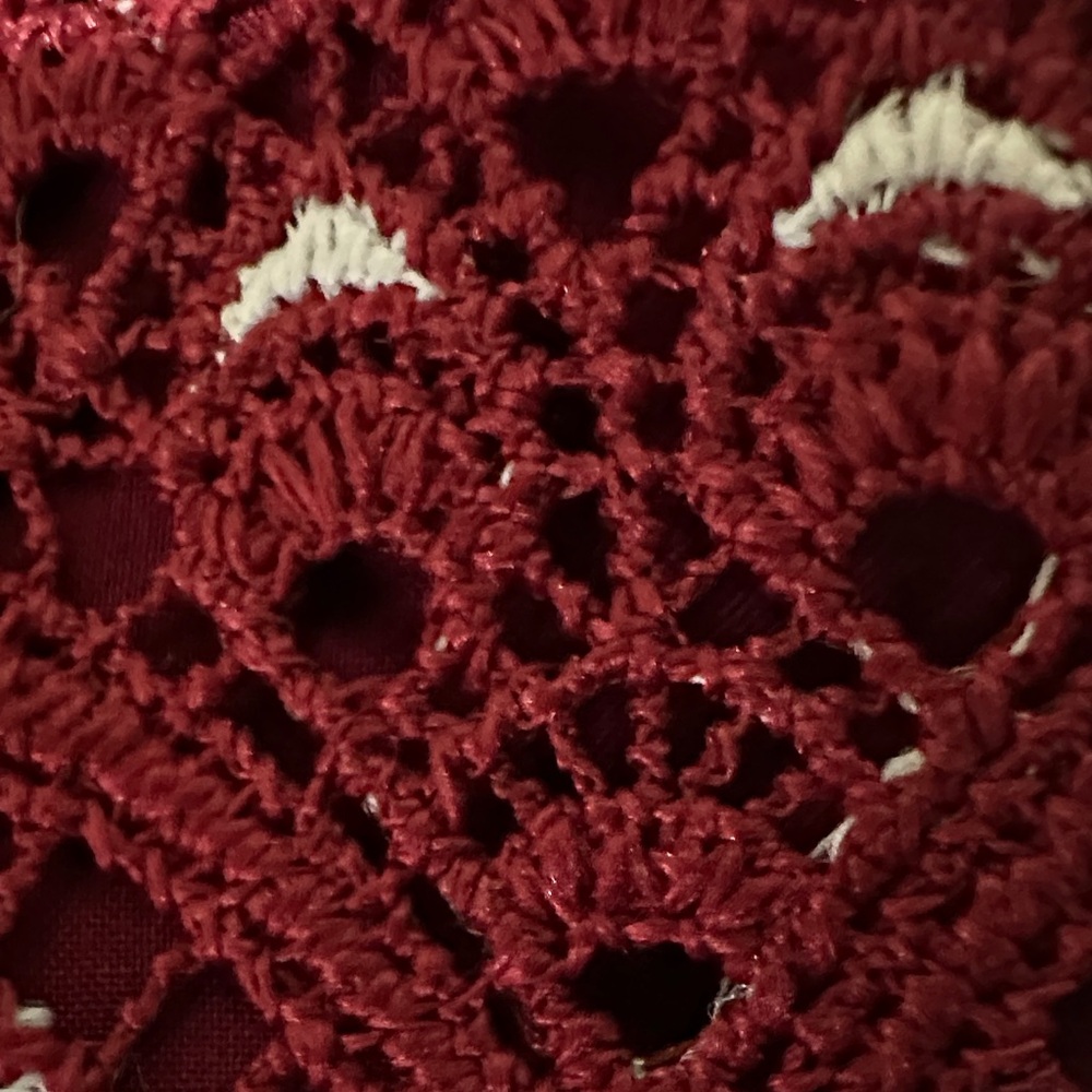 Anthropologie Daniel Rainn Lace Red and White Top XS - Picture 8 of 11